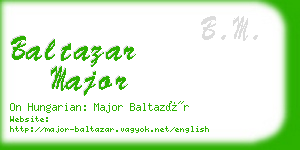 baltazar major business card